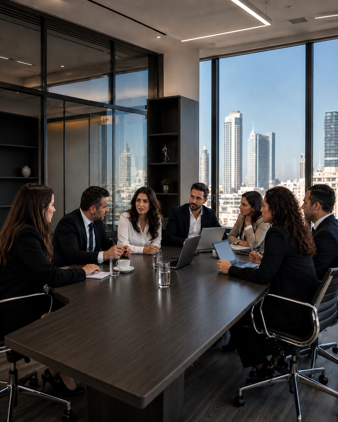 Alon Ziv in a boardroom meeting